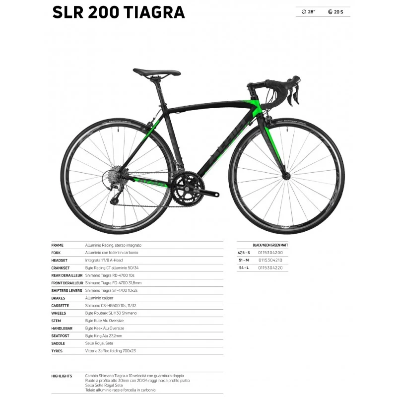 Bici Da Corsa ATALA SLR Alluminio Shimano TIAGRA 2X10 B/green 4 Bici Da Corsa ATALA SLR Alluminio Shimano TIAGRA 2X10 B/green - immagine 2