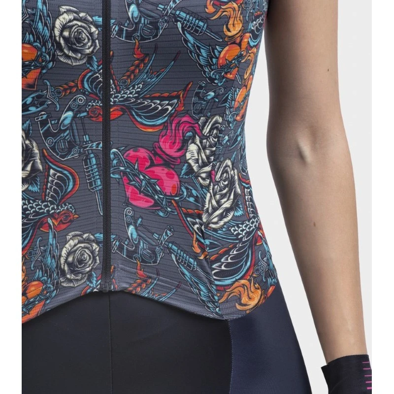 Body Ciclismo Donna ALE' PR-R TATTOO Grigio 9 Body Ciclismo Donna ALE' PR-R TATTOO Grigio - immagine 7