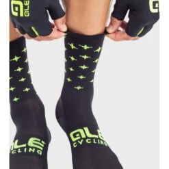 Calzini Ciclimo Q-SKIN 16cm ALE' STARS Giallo Fluo -Vendite Santini calzini ciclimo q skin 16cm ale stars giallo fluo 1
