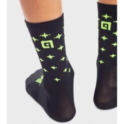 Calzini Ciclimo Q-SKIN 16cm ALE' STARS Giallo Fluo -Vendite Santini calzini ciclimo q skin 16cm ale stars giallo fluo 4