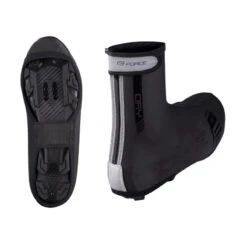 Copriscarpe Ciclismo Antivento Antipioggia FORCE PU DRY MTB Nero