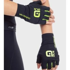 Guanti Estivi Ciclismo ALE' VELOCISSIMO Nero-giallo Fluo 10 Guanti Estivi Ciclismo ALE' VELOCISSIMO Nero-giallo Fluo -Vendite Santini guanti estivi ciclismo ale velocissimo nero giallo fluo 2