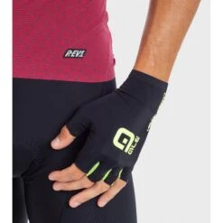 Guanti Estivi Ciclismo ALE' VELOCISSIMO Nero-giallo Fluo 12 Guanti Estivi Ciclismo ALE' VELOCISSIMO Nero-giallo Fluo -Vendite Santini guanti estivi ciclismo ale velocissimo nero giallo fluo 4