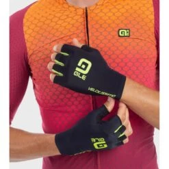 Guanti Estivi Ciclismo ALE' VELOCISSIMO Nero-giallo Fluo 13 Guanti Estivi Ciclismo ALE' VELOCISSIMO Nero-giallo Fluo -Vendite Santini guanti estivi ciclismo ale velocissimo nero giallo fluo 5