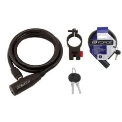 Lucchetto FORCE ECO Con Cavo A Spirale 120x8 E Supporto
