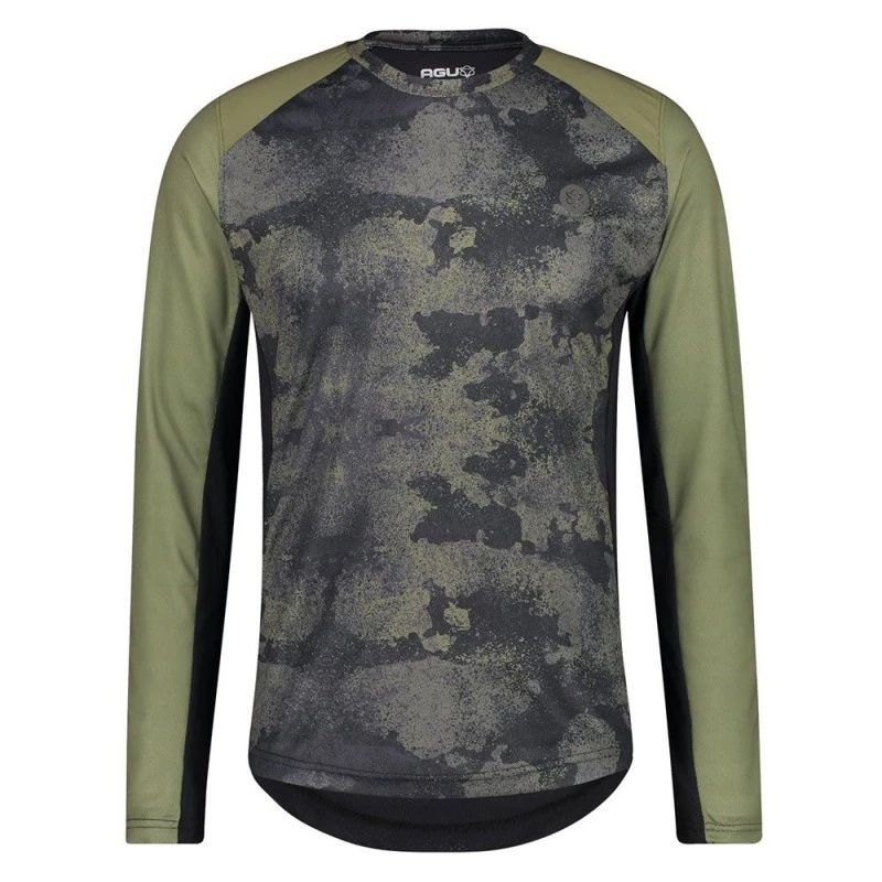 Maglia Bici Ciclismo AGU SPORT Mtb Manica Lunga Men Verdone 3 Maglia Bici Ciclismo AGU SPORT Mtb Manica Lunga Men Verdone