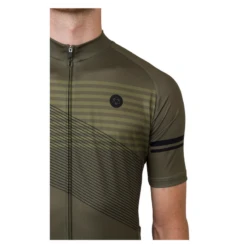 Maglia Bici Ciclismo AGU STRIPED Manica Corta Verdone