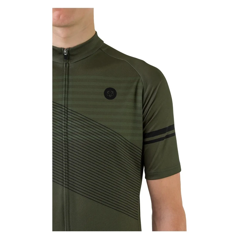 Maglia Bici Ciclismo AGU STRIPED Manica Corta Verdone 9 Maglia Bici Ciclismo AGU STRIPED Manica Corta Verdone - immagine 7