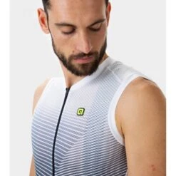 Maglia Ciclismo ALE' PR-E MODULAR Bianca 2023 -Vendite Santini maglia ciclismo ale pr e modular bianca 2023 4