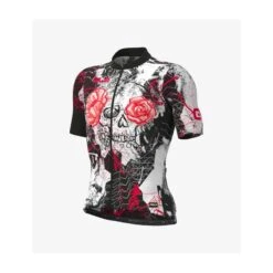 Maglia Ciclismo ALE' PR-R SKULL Nero-bianco