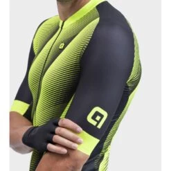 Maglia Ciclismo ALE' PR-R SQUARE Giallo Fluo -Vendite Santini maglia ciclismo ale pr r square giallo fluo 2