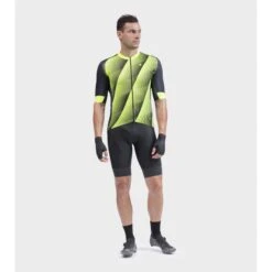 Maglia Ciclismo ALE' PR-R SQUARE Giallo Fluo