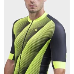 Maglia Ciclismo ALE' PR-R SQUARE Giallo Fluo -Vendite Santini maglia ciclismo ale pr r square giallo fluo 5