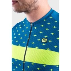 Maglia Ciclismo ALE' PR-R STARS Petrolio-giallo Fluo 15 Maglia Ciclismo ALE' PR-R STARS Petrolio-giallo Fluo -Vendite Santini maglia ciclismo ale pr r stars petrolio giallo fluo 4