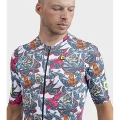 Maglia Ciclismo ALE' PR-R TATTOO Bianco -Vendite Santini maglia ciclismo ale pr r tattoo bianco 4