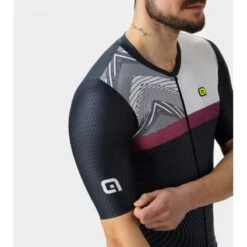 Maglia Ciclismo ALE' PR-S ZIG ZAG Nero 2023 -Vendite Santini maglia ciclismo ale pr s zig zag nero 2023 4