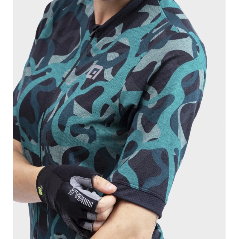 Maglia Ciclismo Donna ALE' OFF ROAD - GRAVEL WOODLAND Verde 5 Maglia Ciclismo Donna ALE' OFF ROAD - GRAVEL WOODLAND Verde - immagine 3