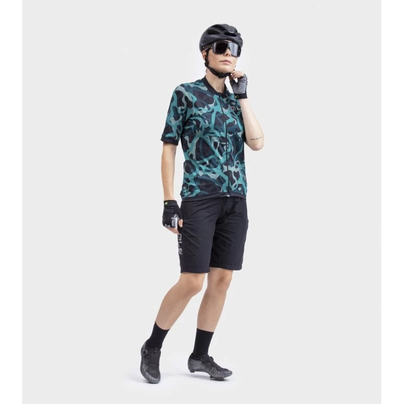 Maglia Ciclismo Donna ALE' OFF ROAD - GRAVEL WOODLAND Verde 3 Maglia Ciclismo Donna ALE' OFF ROAD - GRAVEL WOODLAND Verde