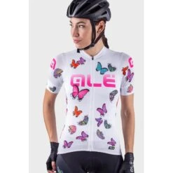 Maglia Ciclismo Donna ALE' PR-R BUTTERFLY Bianco -Vendite Santini maglia ciclismo donna ale pr r butterfly bianco 3