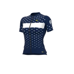 Maglia Ciclismo Donna ALE' PR-R STARS Blu Marino-bianco