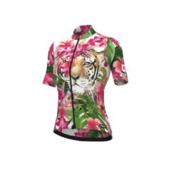 Maglia Ciclismo Donna ALE' PR-R TIGER Rosa-verde