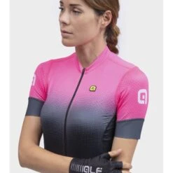 Maglia Ciclismo Donna ALE' PR-S GRADIENT Rosa Fluo -Vendite Santini maglia ciclismo donna ale pr s gradient rosa fluo 4