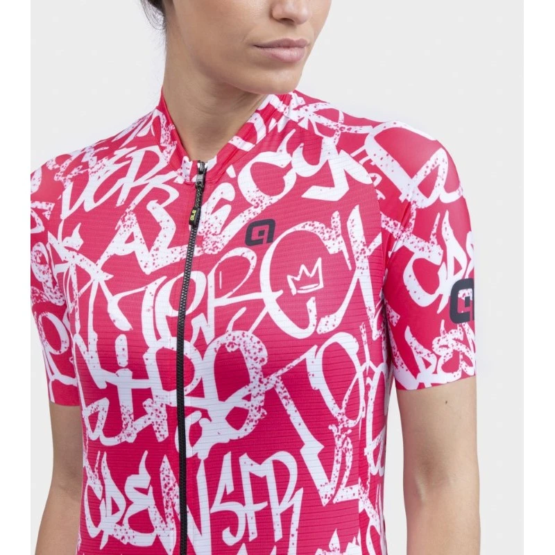Maglia Ciclismo Donna ALE' SOLID RIDE Fragola 8 Maglia Ciclismo Donna ALE' SOLID RIDE Fragola - immagine 6