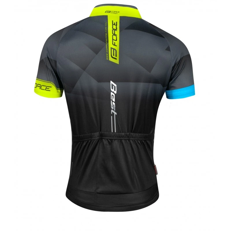 Maglia Ciclismo FORCE BEST Nero Fluo 4 Maglia Ciclismo FORCE BEST Nero Fluo - immagine 2