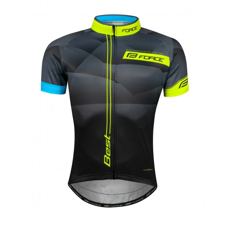 Maglia Ciclismo FORCE BEST Nero Fluo 3 Maglia Ciclismo FORCE BEST Nero Fluo