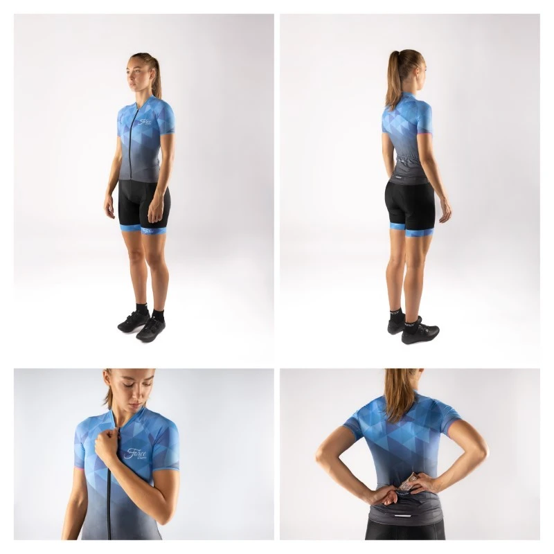 Maglia Ciclismo FORCE Donna GEM Blu 6 Maglia Ciclismo FORCE Donna GEM Blu - immagine 4