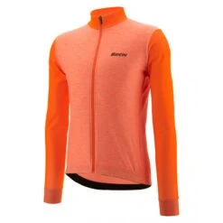 Maglia Ciclismo Invernale SANTINI Maniche Lunghe COLORE PURO Arancio -Vendite Santini maglia ciclismo invernale santini maniche lunghe colore puro arancio 3