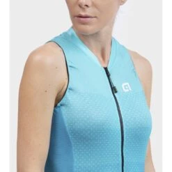 Maglia Ciclismo Senza Maniche Donna ALE' SOLID LEVEL Turchese -Vendite Santini maglia ciclismo senza maniche donna ale solid level turchese 4