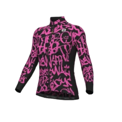 Maglia Invernale Ciclismo Donna ALE' SOLID RIDE Rosa Fluo 2023