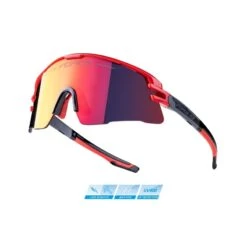 Occhiali Per Bici Ciclismo FORCE AMBIENT Rosso