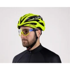 Occhiali Per Bici Ciclismo FORCE CREED BLU Fluo Photocromatiche -Vendite Santini occhiali per bici ciclismo force creed blu fluo photocromatiche 3