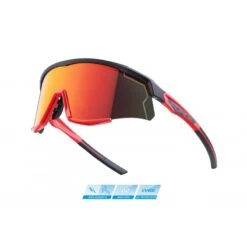 Occhiali Per Bici Ciclismo FORCE SONIC Black-red