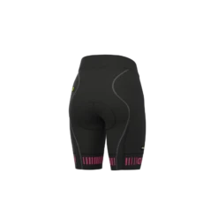 Pantaloncini Ciclismo Donna Senza Bretelle ALE' PR-R STRADA Nero-rosa Fluo