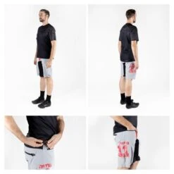 Pantaloncini MTB FORCE 11 W Con Fondello In Gel GRIGIO -Vendite Santini pantaloncini mtb force 11 con fondello in gel grigio 4