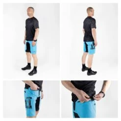 Pantaloncini MTB FORCE 11 W Con Fondello In Gel BLU -Vendite Santini pantaloncini mtb force 11 w con fondello in gel blu 3