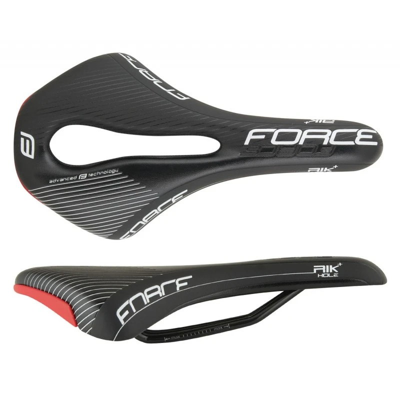 Sella Per Bici Force RIK Forata Nera 3 Sella Per Bici Force RIK Forata Nera